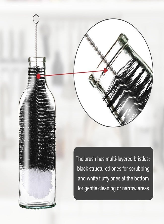 Aufee Bottle Brush for Sodastream Bottle 14.17" Water Bottle Brush with Gentle & Anti-Scratch Bristles Bottle Cleaner for Soda Stream Bottle, Cups, Glasswares - Image 5